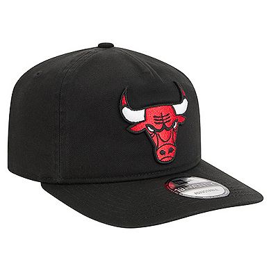 Men's New Era Black Chicago Bulls Cotton 19TWENTY Adjustable Hat