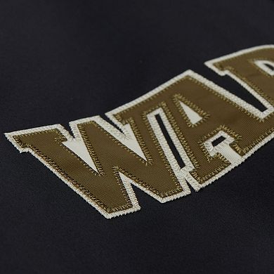 Men's Mitchell & Ness Olive/Black Golden State Warriors Clutch Satin Raglan Full-Snap Jacket