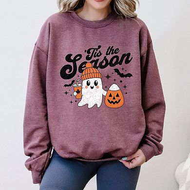 Tis The Season Ghost Retro - Womens Sweatshirt