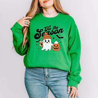 Tis The Season Ghost Retro - Womens Sweatshirt