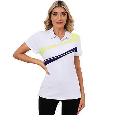 Women's Short summer print top Light sport tennis Polo shirt