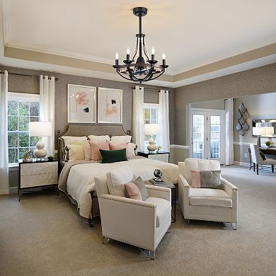 22-Inch Crystal Light Bulb Ceiling Fan, 7 ABS Blades, DC Motor, Semi-Flush Mount, Remote Control