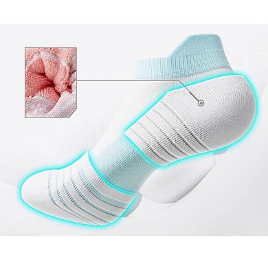 Cushioned Sport Ankle Socks with Arch Support Breathable Stretch Mesh Knit Athletic Low-Cut Design
