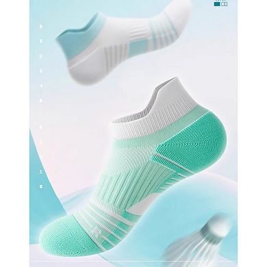 Cushioned Sport Ankle Socks with Arch Support Breathable Stretch Mesh Knit Athletic Low-Cut Design