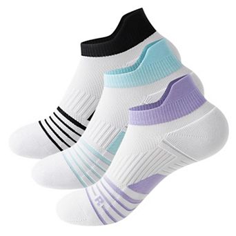 Cushioned Sport Ankle Socks with Arch Support Breathable Stretch Mesh Knit Athletic Low-Cut Design