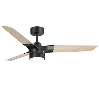 52" Vintage Fan, 3 Dual-Finish Blades, 3-Color Light, DC Motor, 6-Speed Remote, Timer