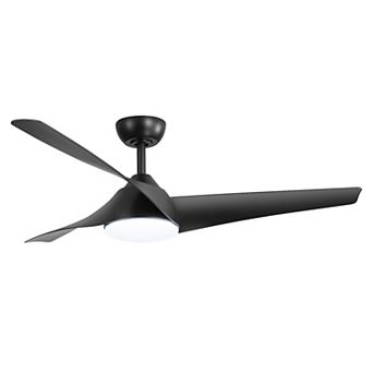 52-Inch Ceiling Fan with 3 ABS Blades, LED Light, 6-Speed DC Motor, 5''&10'' Downrods, Remote, Timer