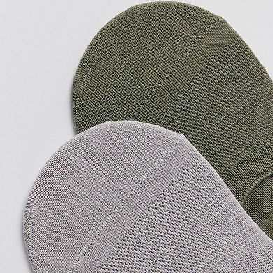 Men's 5 Pairs Low Cut Mesh Socks with Non-Slip Heel and Soft Stretch Fit