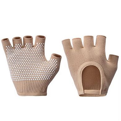 Yoga and Pilates Toe Sock and Fingerless Glove Set with Anti-Slip Grip and Breathable Stretch Fabric
