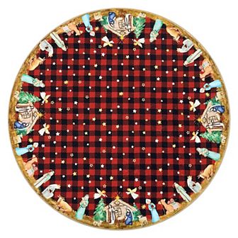 Christmas Buffalo Plaid Rug Machine Washable Rug with Rubber Backing Stain-Resistant Xmas Carpet
