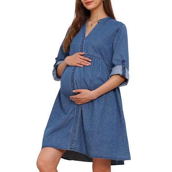 princess polly baby blue dress Classic Dark Blue Denim Maternity Jeans main image 0
