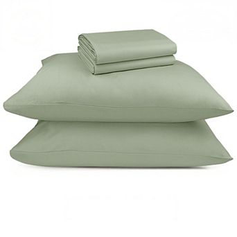California Design Den 100% Egyptian Cotton Deep Pocket Sheet Set - Crisp Percale