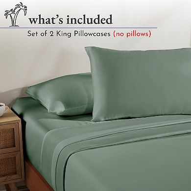 California Design Den Soft 100% Cotton Pillowcases Set of 2 - Sateen Weave, Roomy and Breathable