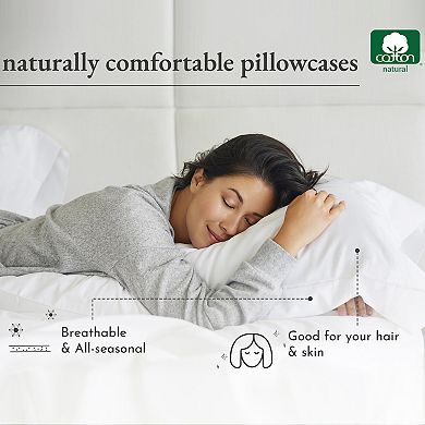 California Design Den Soft 100% Cotton Pillowcases Set of 2 - Sateen Weave, Roomy and Breathable