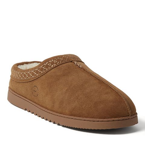 Мужские сабо Dearfoams Dean Men's Genuine Suede Embroidered Clog Slippers