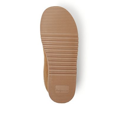 Dearfoams Dean Men's Genuine Suede Embroidered Clog Slippers