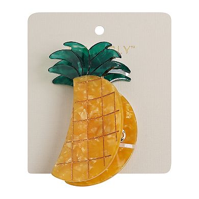 Emberly Pineapple Design Hair Claw Clip
