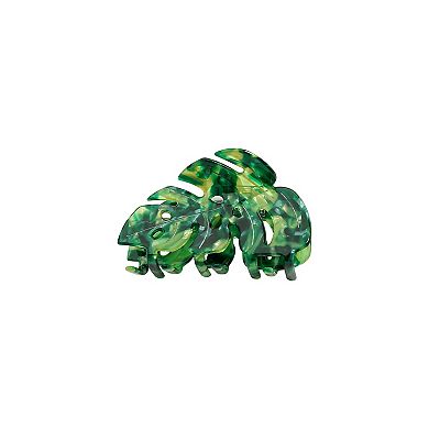 Emberly Green Leaf Hair Claw Clip