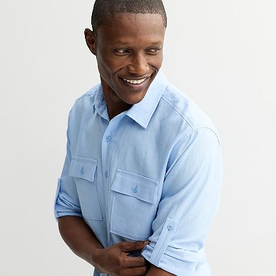 Men's Apt. 9® Utility Button-Down Shirt