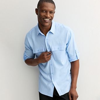 Men's Apt. 9® Utility Button-Down Shirt