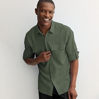 Men's Apt. 9® Utility Button-Down Shirt