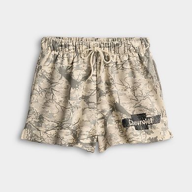 Juniors' Chevrolet Camo Fleece Shorts