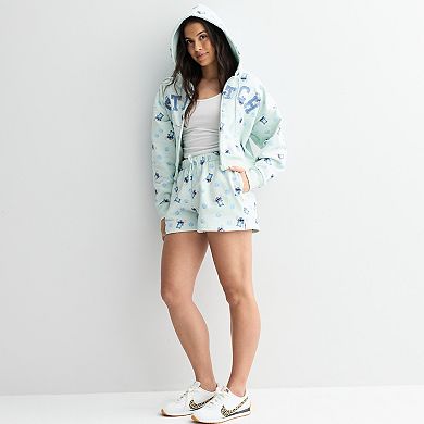 Juniors' Disney Stitch Fleece Shorts