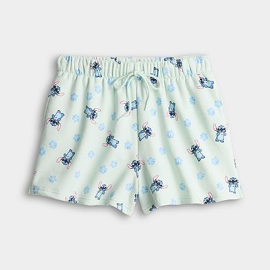 Juniors' Disney Stitch Fleece Shorts