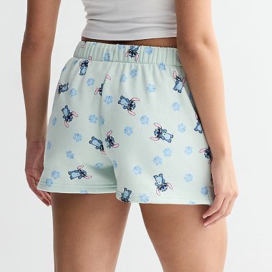 Juniors' Disney Stitch Fleece Shorts
