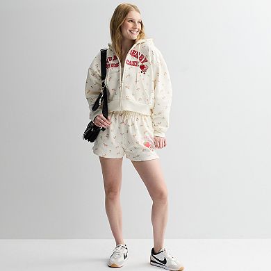 Juniors' Strawberry Shortcake Fleece Shorts