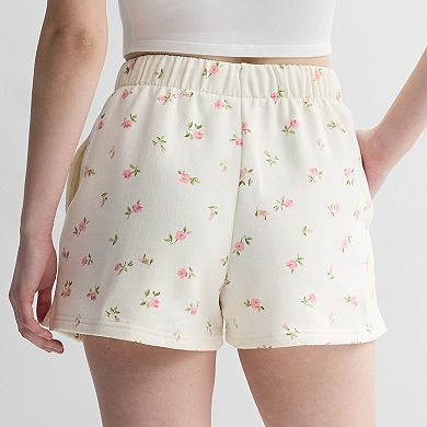 Juniors' Strawberry Shortcake Fleece Shorts