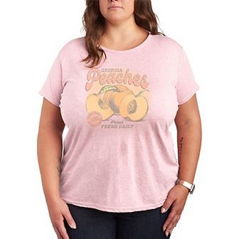 Plus Size Georgia Peaches Farm Stand Graphic Tee