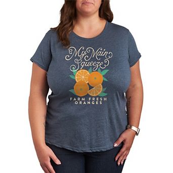 Plus Size My Main Squeeze Farm Fresh Oranges Graphic Tee