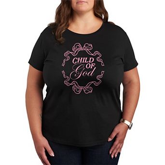 Plus Size Child Of God Coquette Bow Graphic Tee