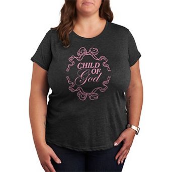 Plus Size Child Of God Coquette Bow Graphic Tee
