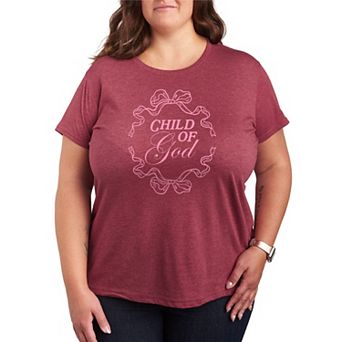 Plus Size Child Of God Coquette Bow Graphic Tee