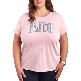 Plus Size Faith Collegiate Graphic Tee
