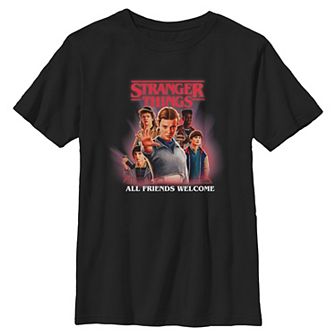 Boys 8-20 Stranger Things All Friends Welcome Graphic Tee