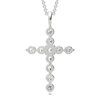 Charles & Colvard 1 Carat T.W. Lab-Created Moissanite Cross Pendant Necklace