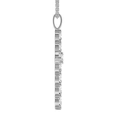 Charles & Colvard 1 Carat T.W. Lab-Created Moissanite Cross Pendant Necklace