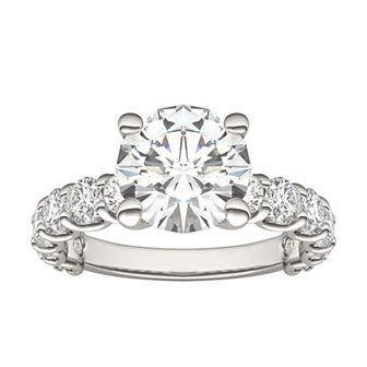Charles & Colvard 14k White Gold 3 3/4 Carat T.W. Trellis Engagement Ring
