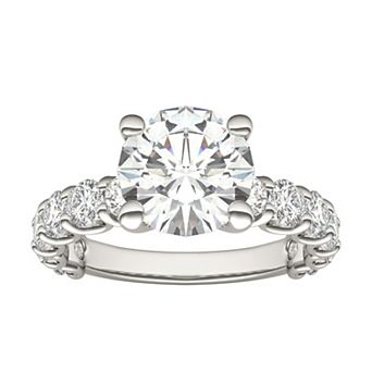 Charles & Colvard 14k White Gold 3 3/4 Carat T.W. Trellis Engagement Ring