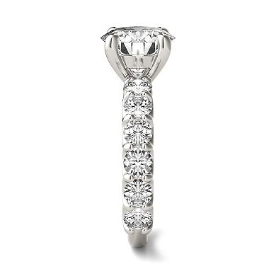 Charles & Colvard 14k White Gold 3 3/4 Carat T.W. Trellis Engagement Ring