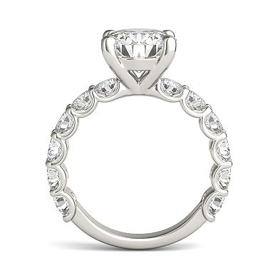 Charles & Colvard 14k White Gold 3 3/4 Carat T.W. Trellis Engagement Ring