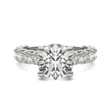 Charles & Colvard 14k White Gold 3 3/4 Carat T.W. Trellis Engagement Ring