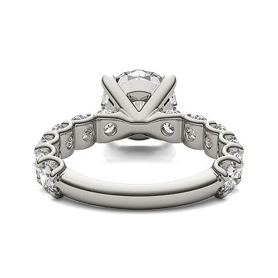 Charles & Colvard 14k White Gold 3 3/4 Carat T.W. Trellis Engagement Ring