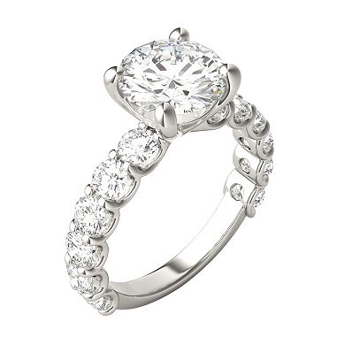 Charles & Colvard 14k White Gold 3 3/4 Carat T.W. Trellis Engagement Ring