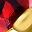 Gold Tone Red