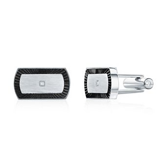 Men's Metallo Single Cubic Zirconia Cuff Links