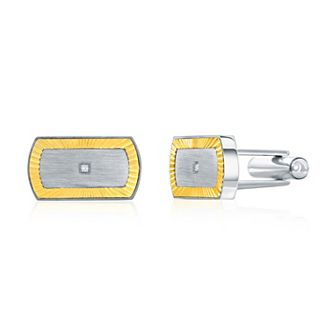 Men's Metallo Single Cubic Zirconia Cuff Links